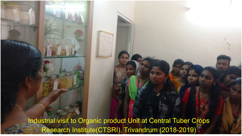 Industrial visit to Organic product Unit at Central Tuber Crops Research Institute(CTSRI), Trivandrum (2018-2019)